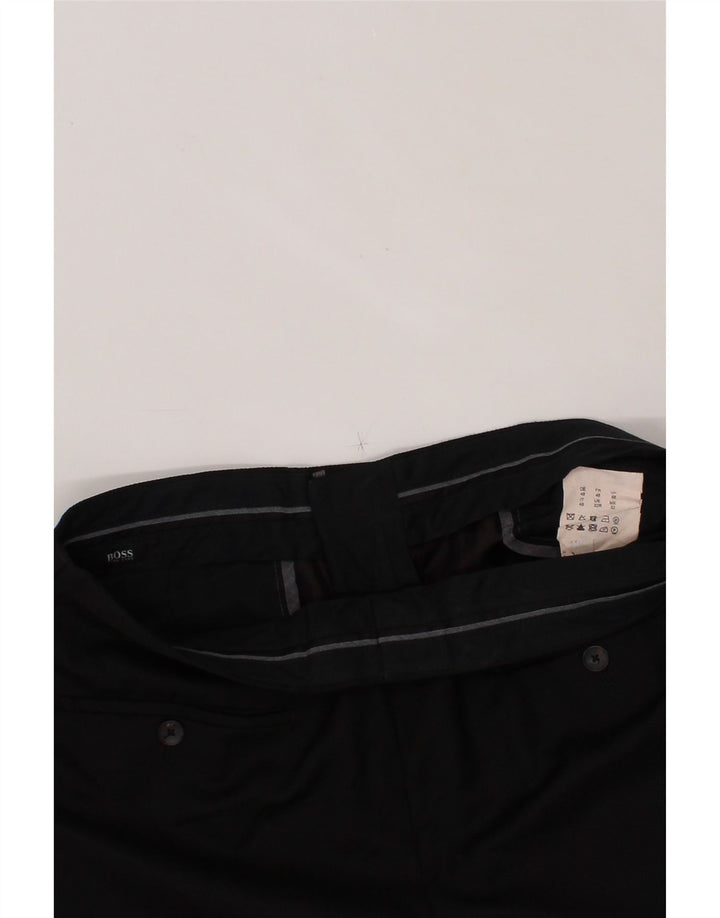 HUGO BOSS Mens Slim Cropped Trousers IT 48 Medium W32 L23 Black Vintage Hugo Boss and Second-Hand Hugo Boss from Messina Hembry 