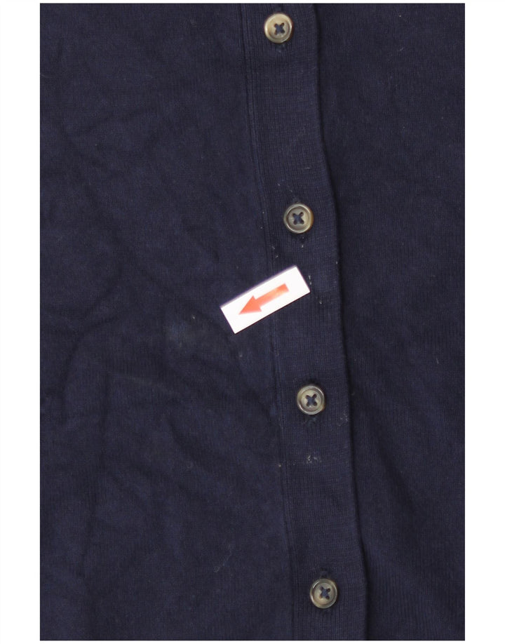 Marks & Spencer Dame Cardigan Sweater UK 10 Small Navy Blue Viscose