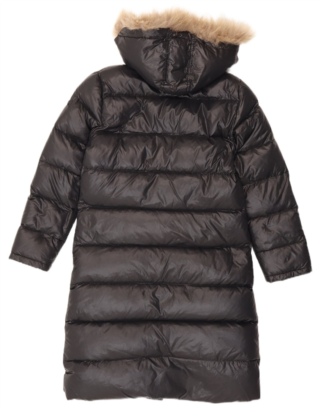 Ellesse Dame Hætte Polstret Frakke UK 14 Medium Sort Nylon