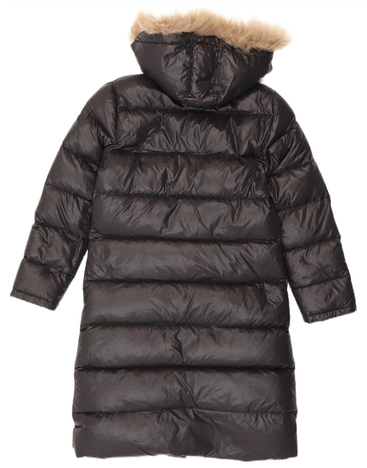 Ellesse Dame Hætte Polstret Frakke UK 14 Medium Sort Nylon
