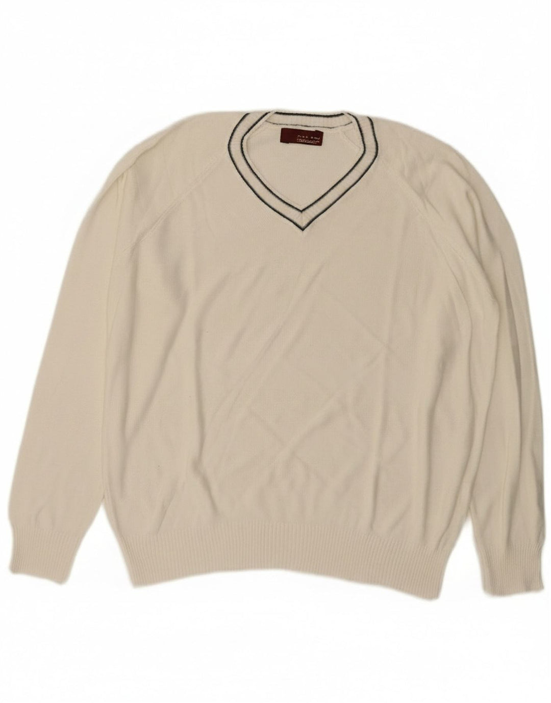 Zara Herre V-hals sweater XL Hvid