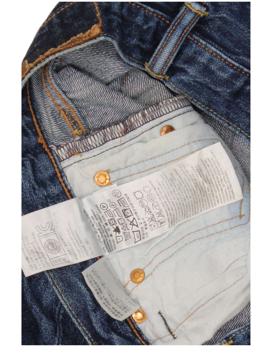 Levi's Straight Jeans til mænd W28 L32 Marineblå Bomuld
