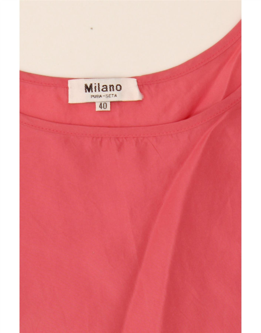 MILANO Womens Sleeveless Blouse Top IT 40 Small Pink Silk Vintage milano and Second-Hand milano from Messina Hembry 