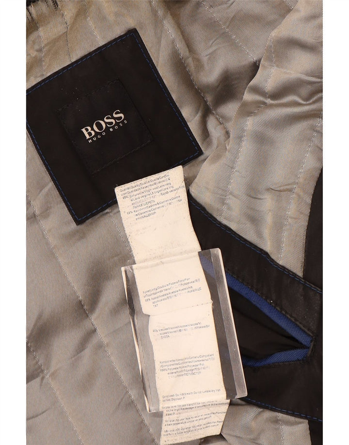 Hugo Boss Herre Overfrakke EU 52 XL Grå Uld