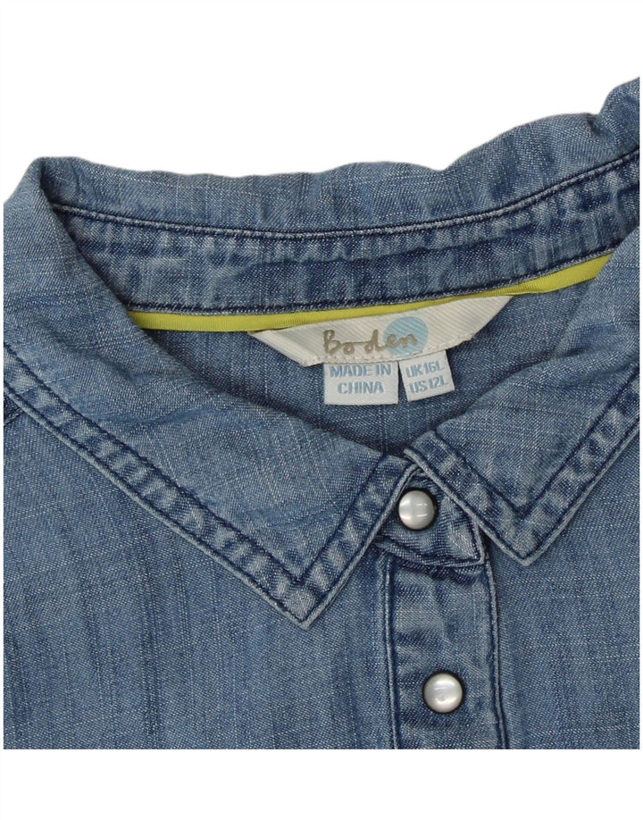 Boden Dame Denim Pullover Skjortekjole UK 16 Large Blue Lyocell