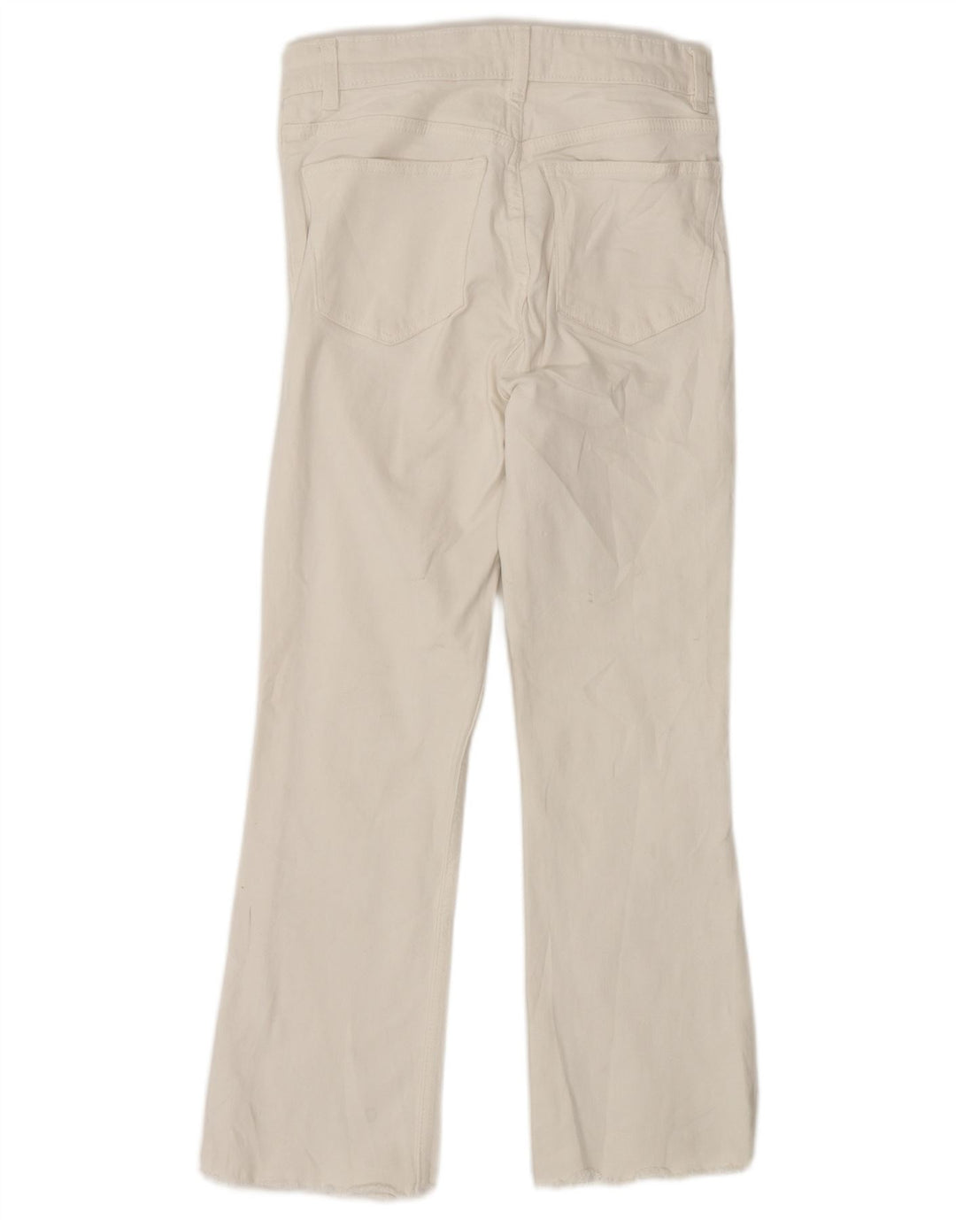Zara Dame High Rise Bootcut Jeans EU 38 Small W28 L25 White