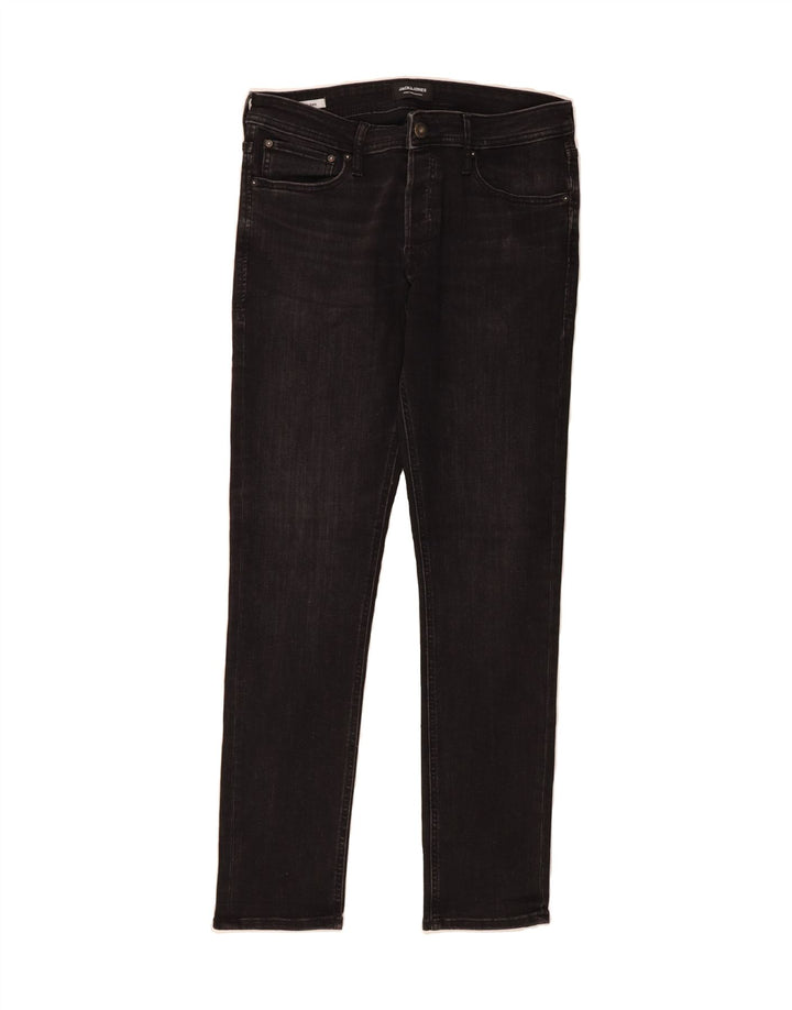 JACK & JONES Mens GLENN Slim Jeans W32 L32 Black Cotton Vintage Jack & Jones and Second-Hand Jack & Jones from Messina Hembry 