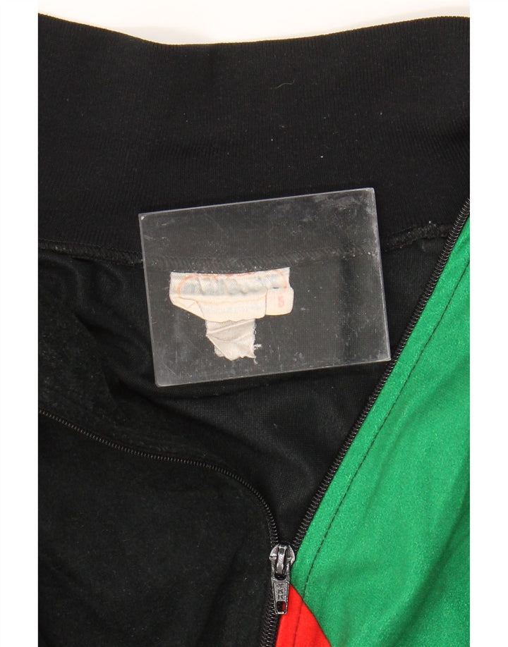 VINTAGE Træningsdragt til mænd Topjakke XL Sort Colourblock Polyester
