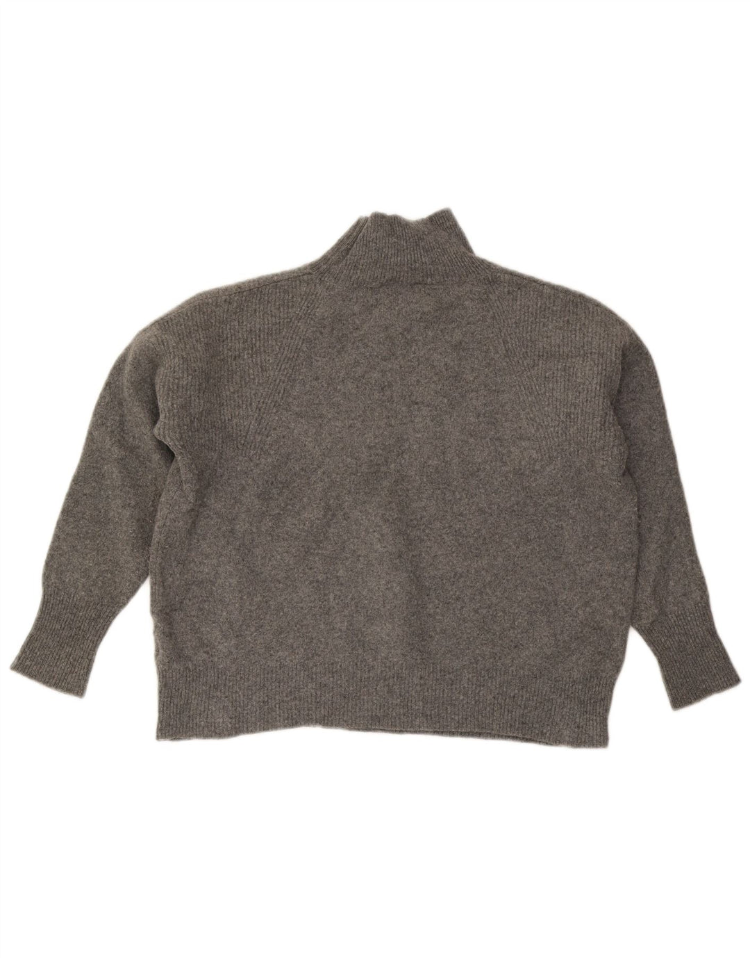 JOULES Dame Oversized Turtle Neck Jumper Sweater UK 18 XL Grå Uld