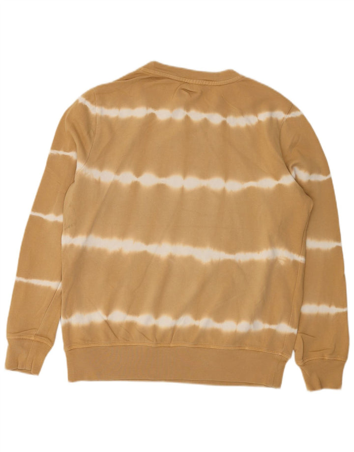 Marks & Spencer Dame Sweatshirt Jumper UK 12 Medium Beige Stribet Bomuld