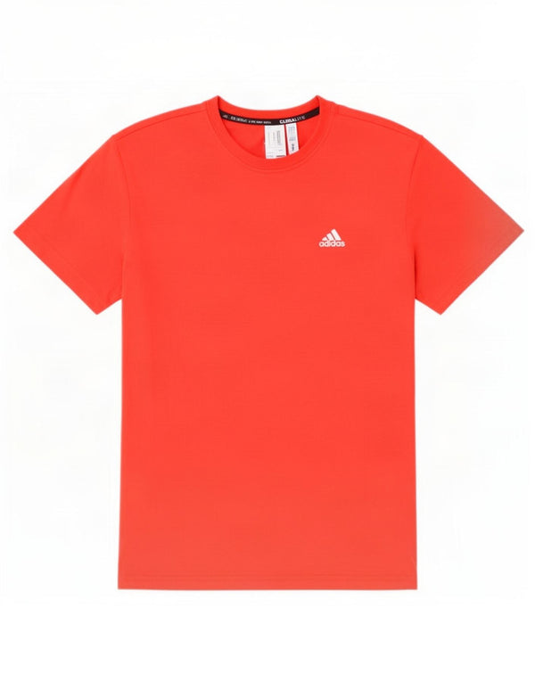 Adidas Herre Climalite T-Shirt Top Stor Rød Polyester