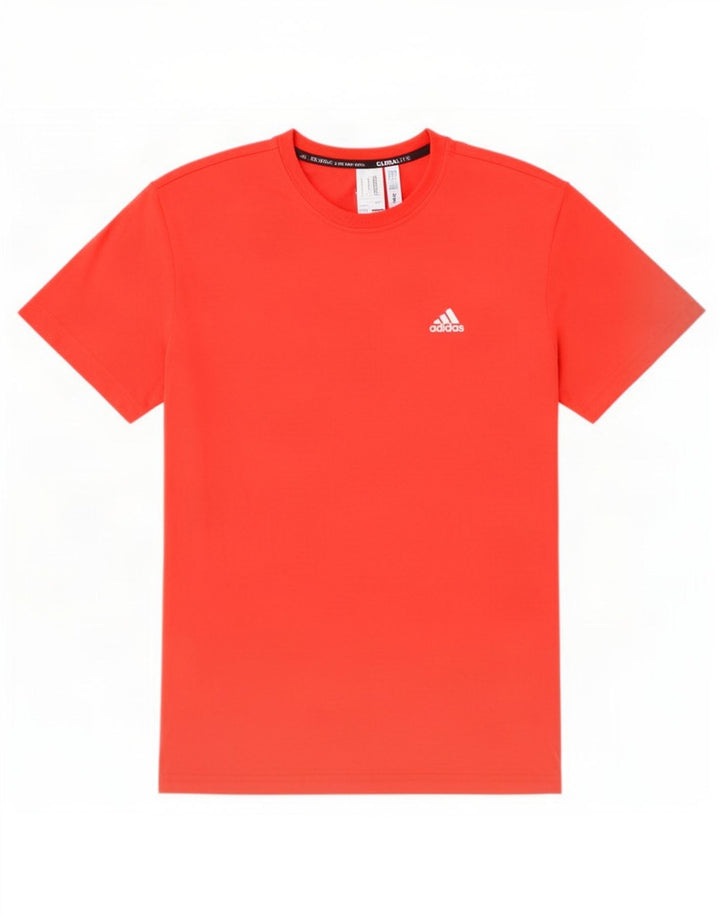 Adidas Herre Climalite T-Shirt Top Stor Rød Polyester
