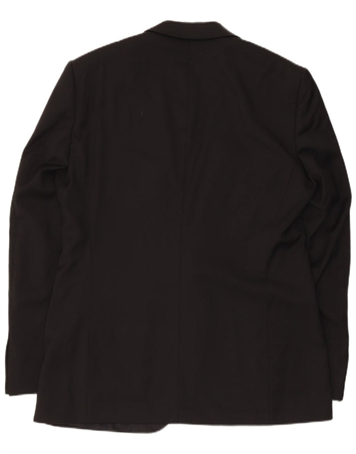 Hugo Boss Herre 1-knap blazerjakke UK 50 Large Black Virgin Wool