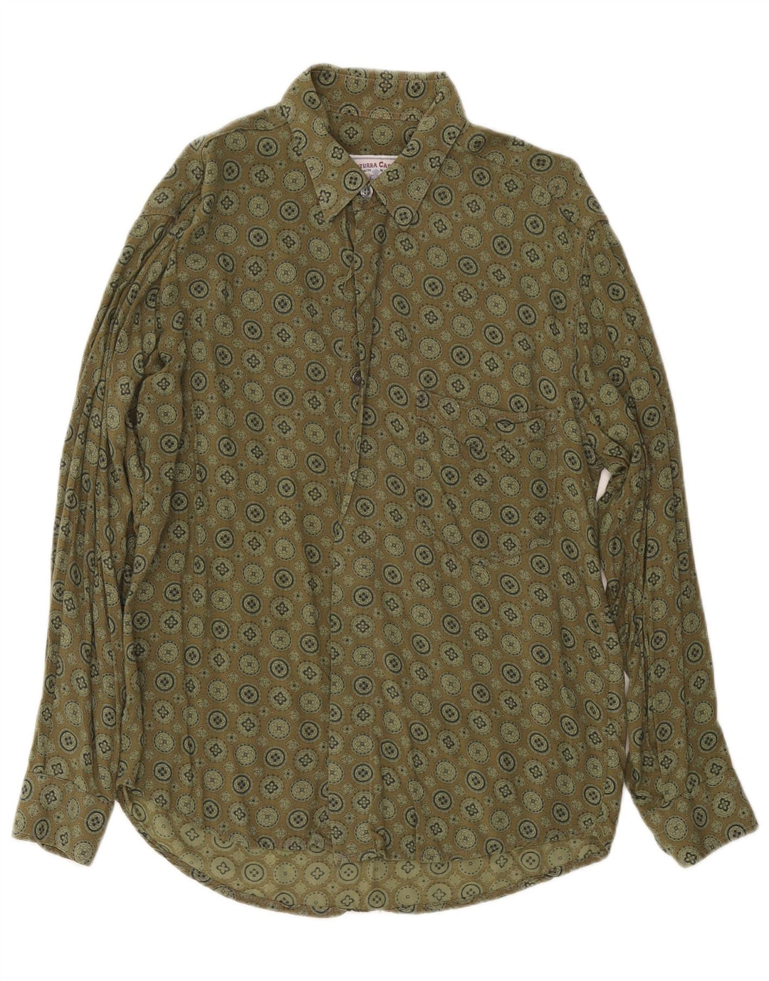 AZZURRA Herreskjorte Medium Khaki Geometrisk