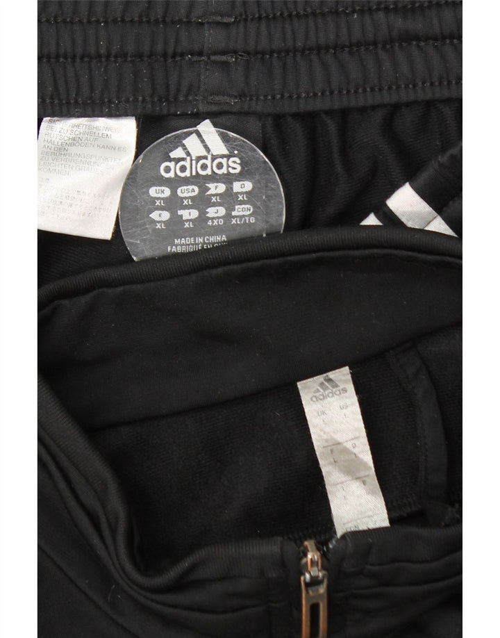 Adidas fuld træningsdragt til mænd, stor sort polyester