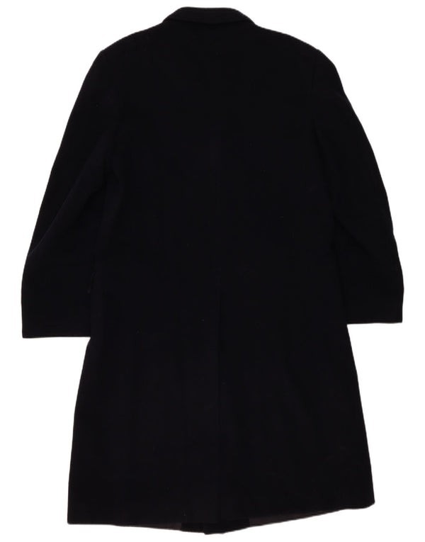 Sespi Herre Double Breasted Coat UK 38 Medium Navy Blue Virgin Wool