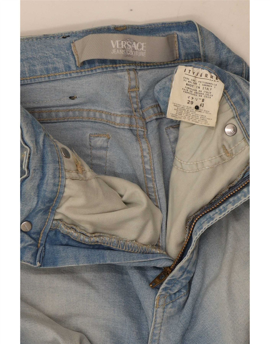 Versace Dame Flared Jeans W29 L32 Blå Bomuld