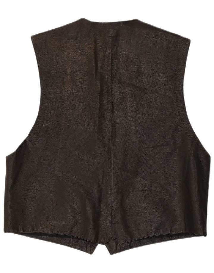 VINTAGE Herre lædervest IT 56 XL Brun