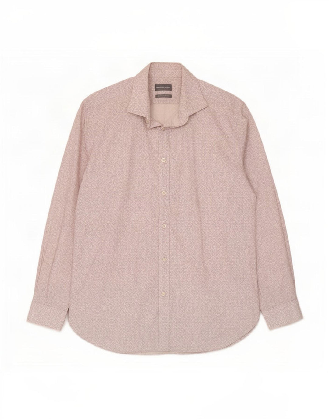 Michael Kors Herre Slim Fit Skjorte Størrelse 16 1/5 Stor Hvid Geometrisk