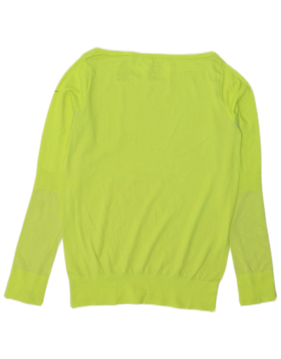 NIKE Dame Dri Fit Top Langærmet UK 10 Lille Gul Nylon