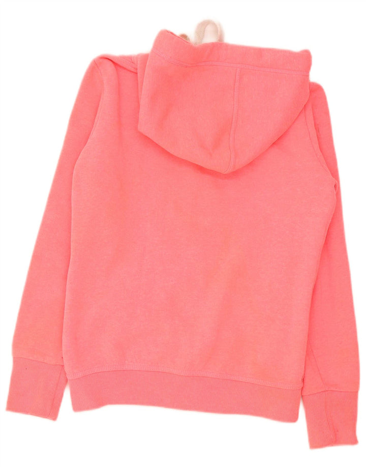 Superdry hættetrøje til kvinder med lynlås UK 14 Medium Pink Polyester