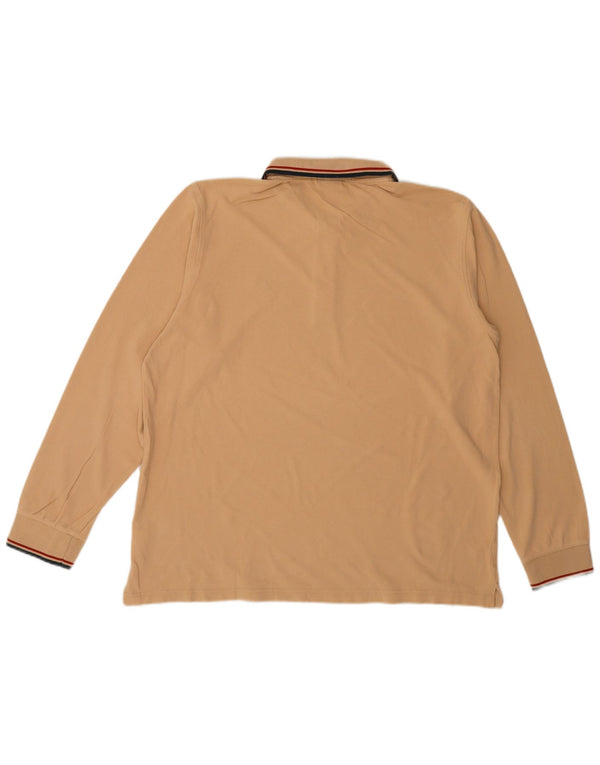 Lotto Langærmet polotrøje til mænd UK 46/48 3XL Beige Bomuld