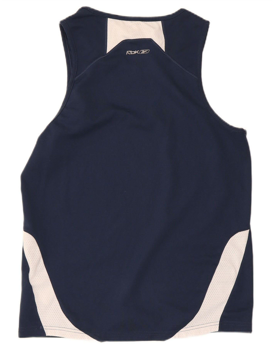 Reebok Damevest Top UK 12 Medium Navy Blue Colourblock Polyester