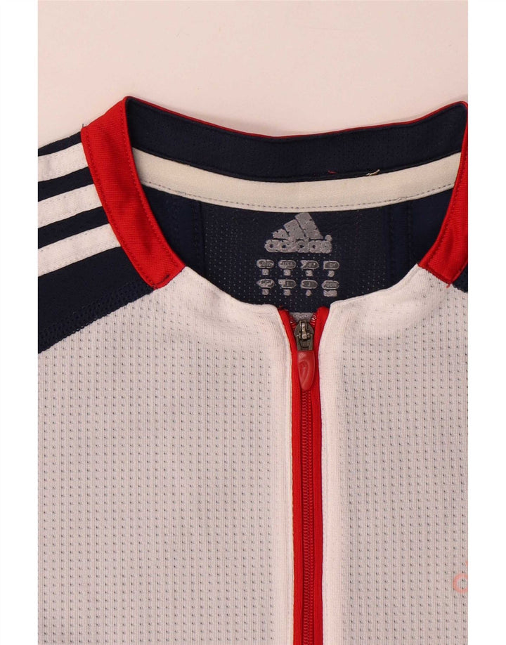 Adidas Climacool T-shirt med lynlås til mænd, medium marineblå farveblok