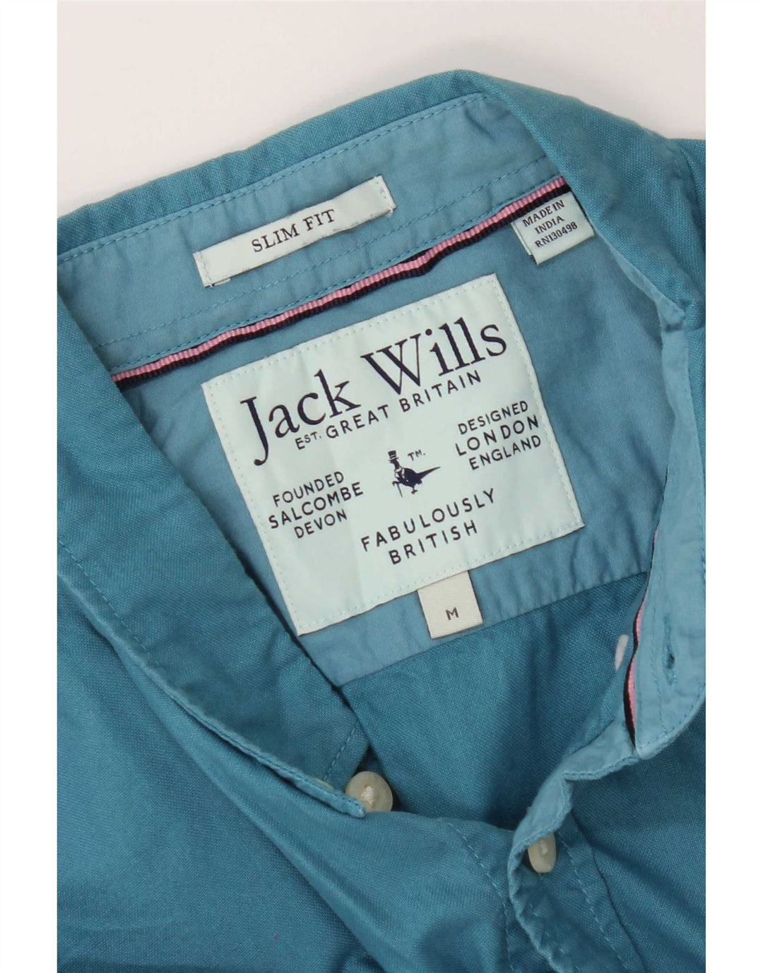 Jack Wills Herre Slim Fit skjorte Medium Blue