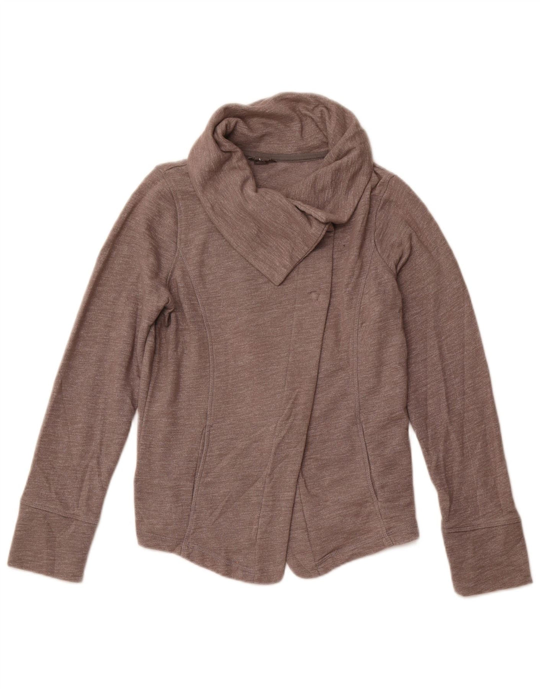 EDDIE BAUER Dame Cardigan Sweater UK 10 Lille Grå Bomuld