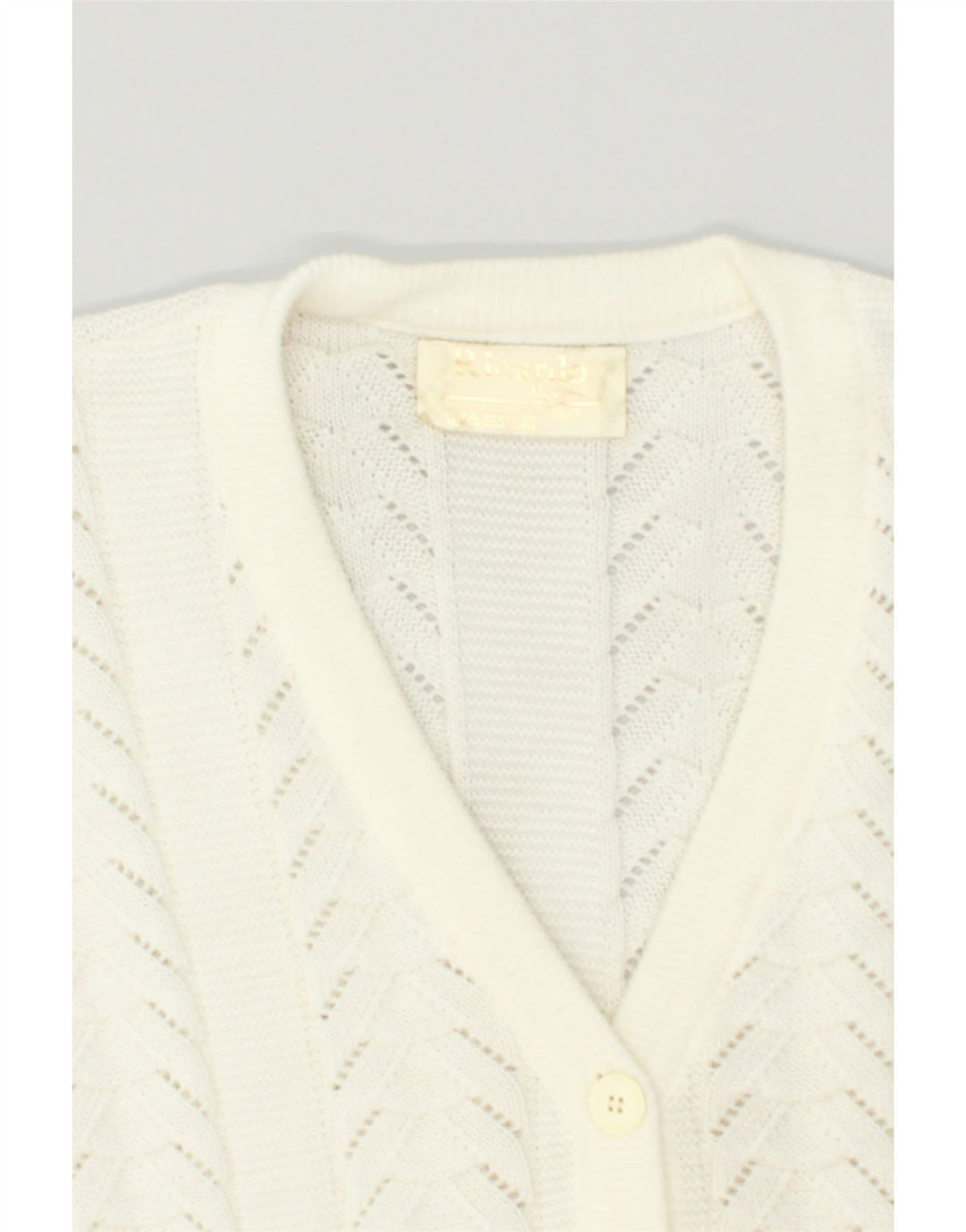 VINTAGE Womens Sleeveless Cardigan Sweater EU 44/46 XL Off White | Vintage Vintage | Thrift | Second-Hand Vintage | Used Clothing | Messina Hembry 
