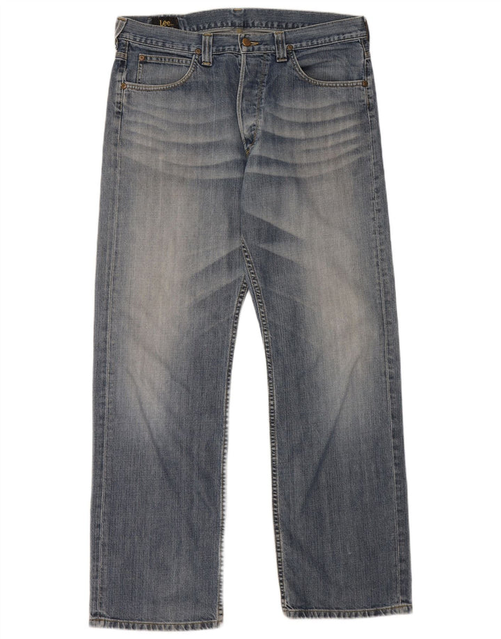 Lee Herre Nash Straight Jeans W34 L32 Blå Bomuld