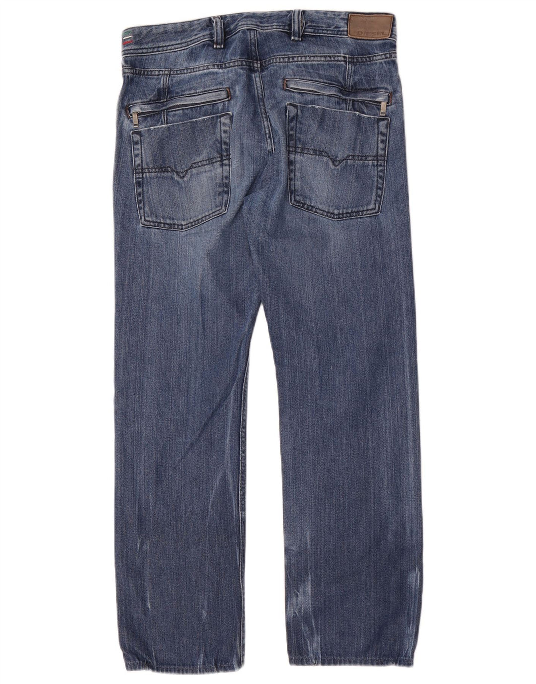 Diesel Herre Kander Straight Jeans W31 L28 Blå Bomuld