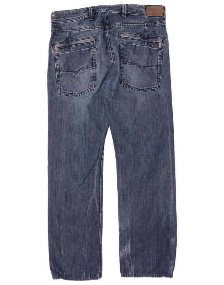 Diesel Herre Kander Straight Jeans W31 L28 Blå Bomuld