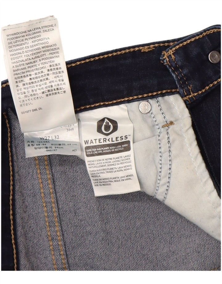 Levi's Dame 711 Skinny Jeans W27 L32 Marineblå Bomuld
