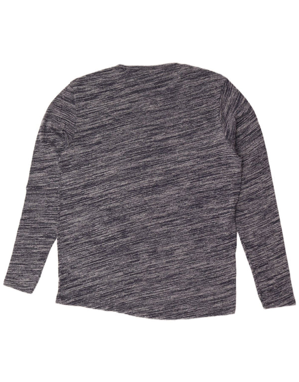 Tommy Hilfiger Herre Slim Fit Top Langærmet 2XL Navy Blue Flecked Bomuld