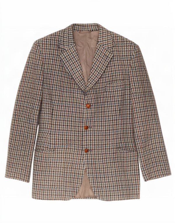 Dunn &Co Herre Harris Tweed Blazer Jacket UK 40 Stor Flerfarvet