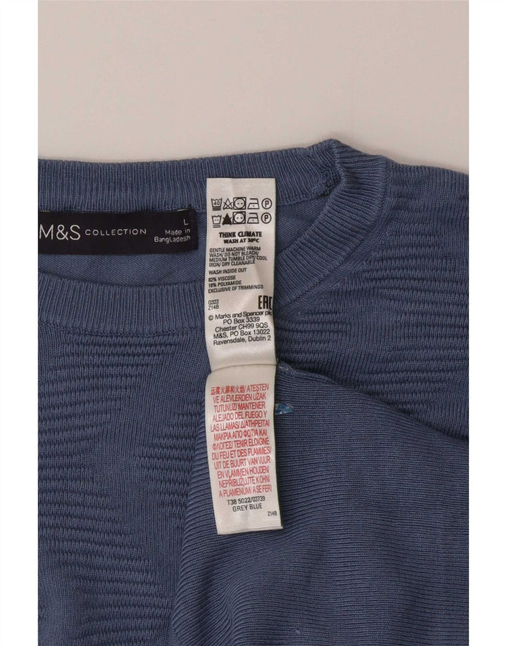 Marks & Spencer Dame sweater med rund hals DK 16 Stor Blå