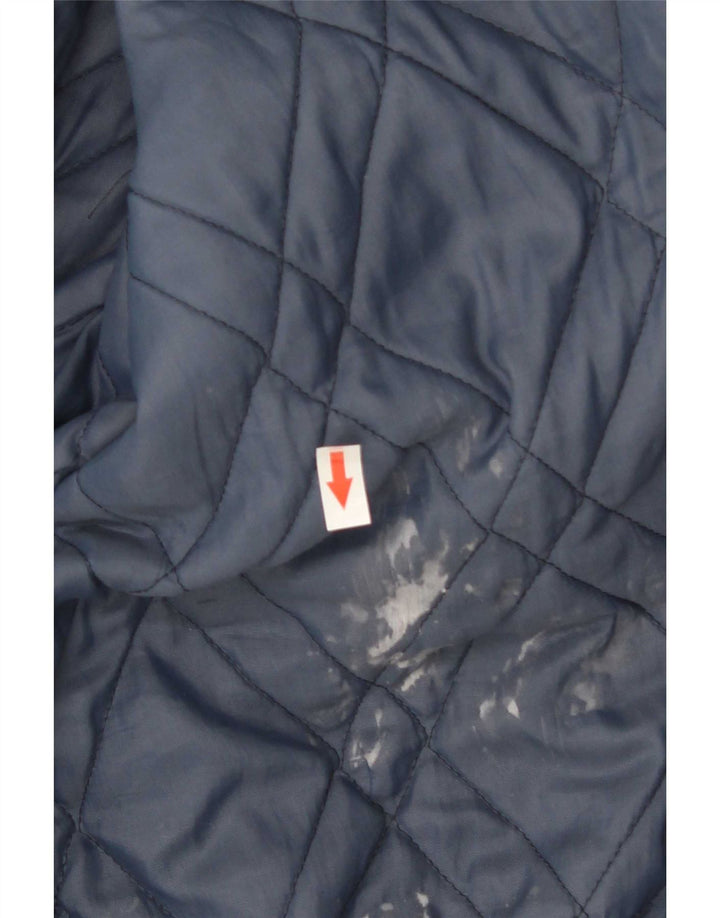 Vintage Herre Grafisk Varsity Jacket UK 44 2XL Blå