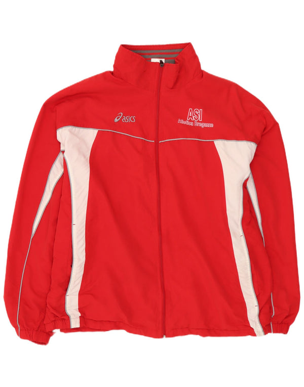 ASICS Grafisk træningsdragt topjakke til mænd 2XL Rød Colourblock Polyester