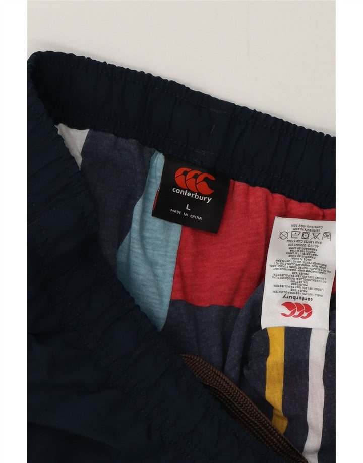CANTERBURY Herre grafisk træningsdragt Bukser Large Navy Blue Polyester