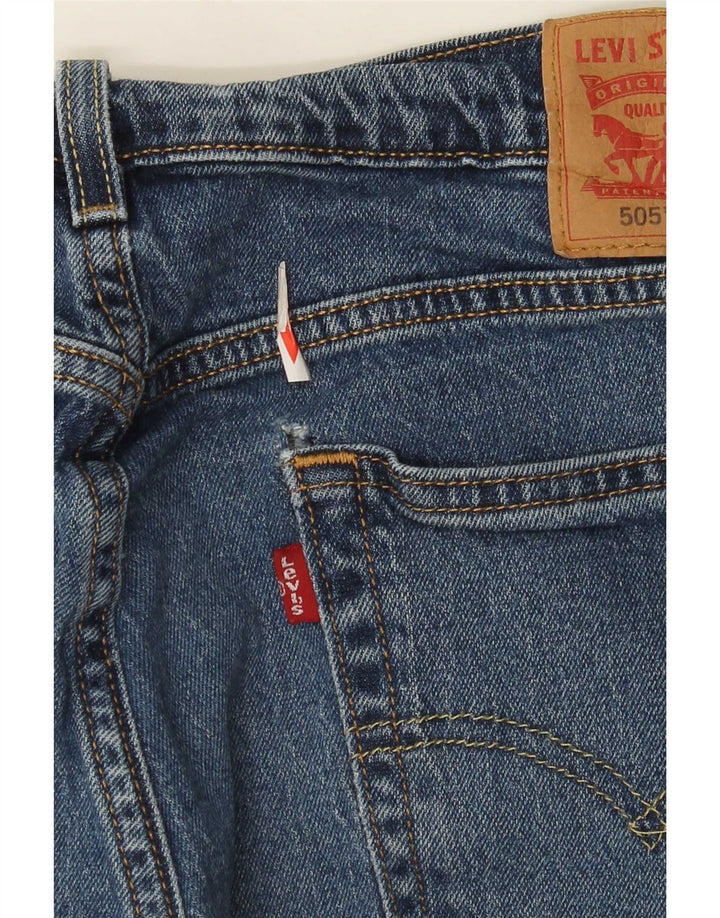 Levi's Herre 505 Straight Jeans W34 L28 Blå Bomuld