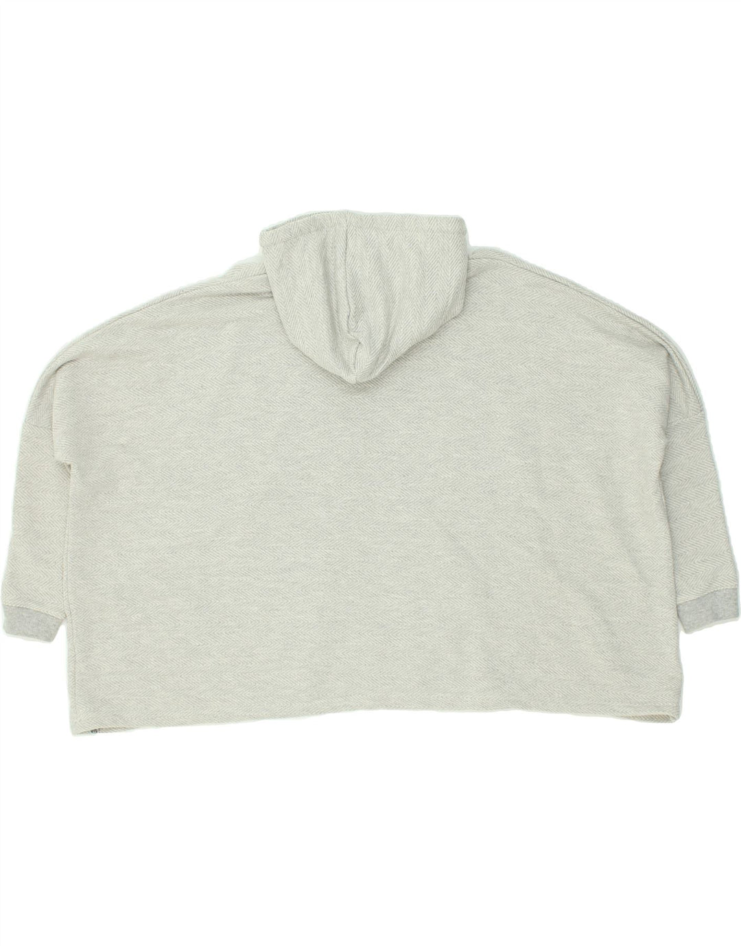 ANIMAL Womens Crop Oversized Hoodie Jumper US 8 Medium Grey Cotton | Vintage Animal | Thrift | Second-Hand Animal | Used Clothing | Messina Hembry 