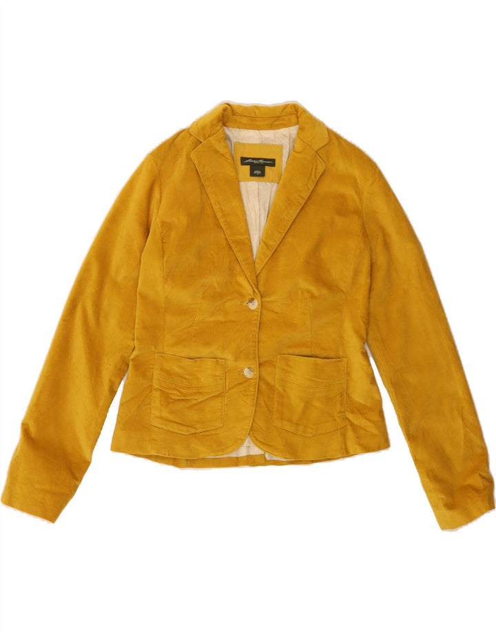 EDDIE BAUER Womens 2 Button Blazer Jacket US 4 Small Yellow Cotton Vintage Eddie Bauer and Second-Hand Eddie Bauer from Messina Hembry 
