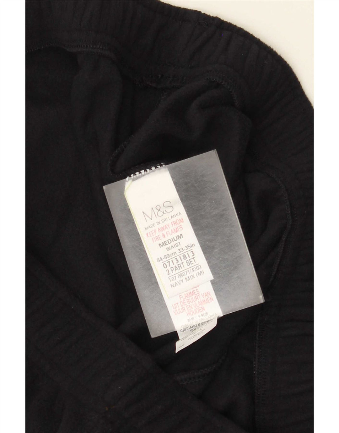 Marks & Spencer Herre Fleece træningsdragt Bukser Medium Navy Blue Polyester