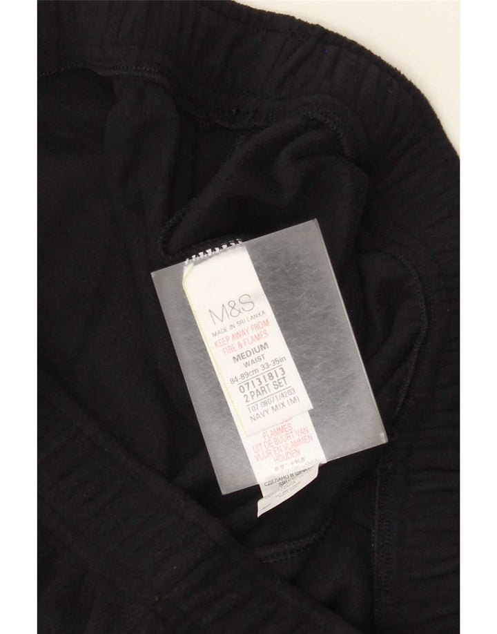 Marks & Spencer Herre Fleece træningsdragt Bukser Medium Navy Blue Polyester