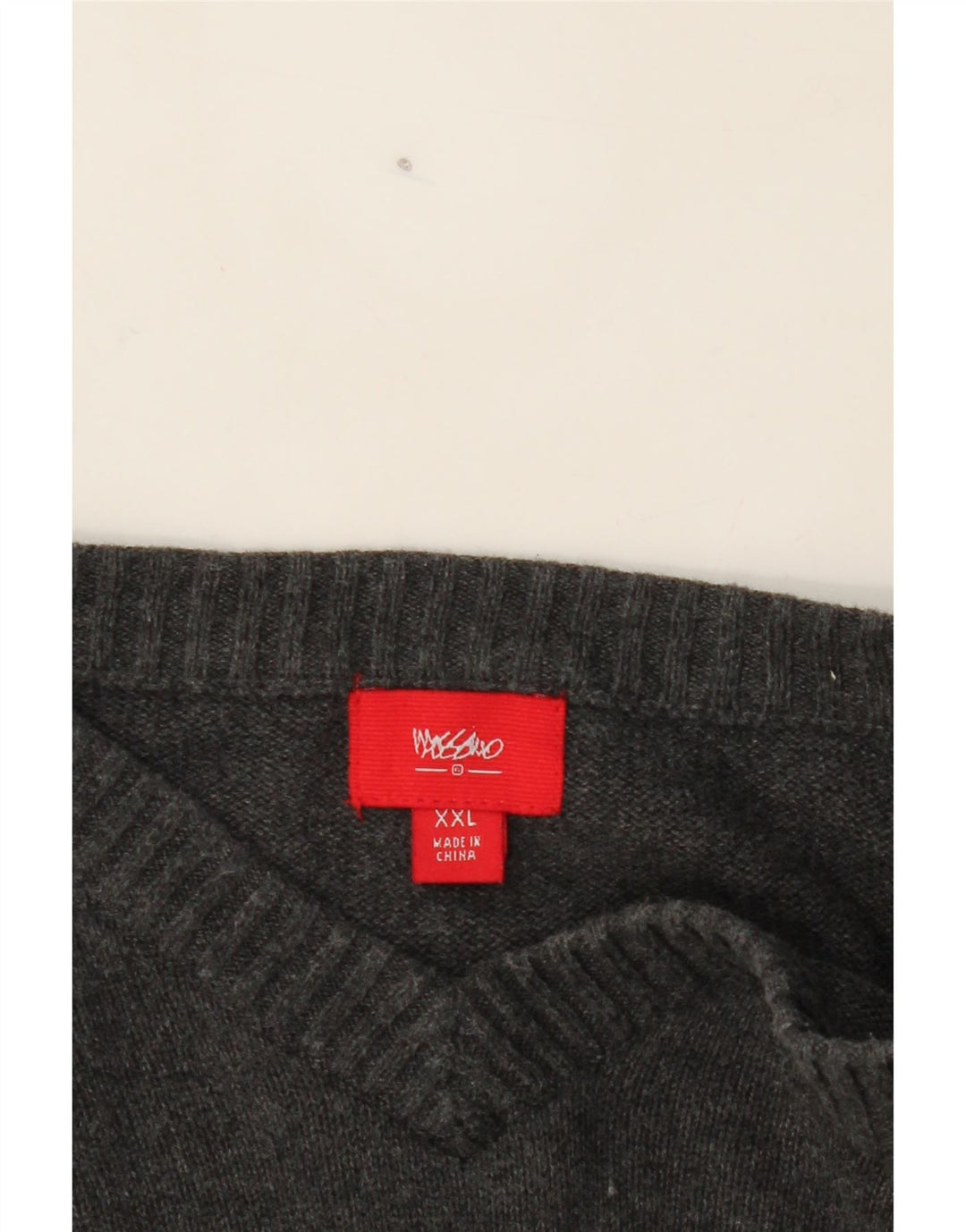 MOSSIMO Mens V-Neck Jumper Sweater 2XL Grey Cotton Vintage Mossimo and Second-Hand Mossimo from Messina Hembry 