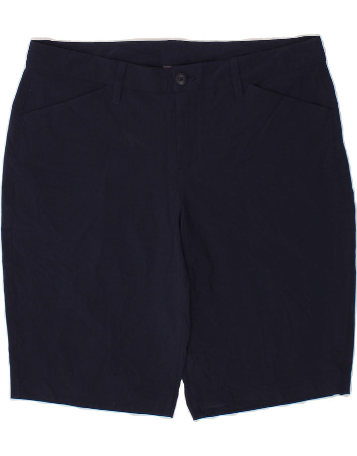 EDDIE BAUER Womens Casual Shorts US 10 Large W33  Navy Blue Polyester Vintage Eddie Bauer and Second-Hand Eddie Bauer from Messina Hembry 