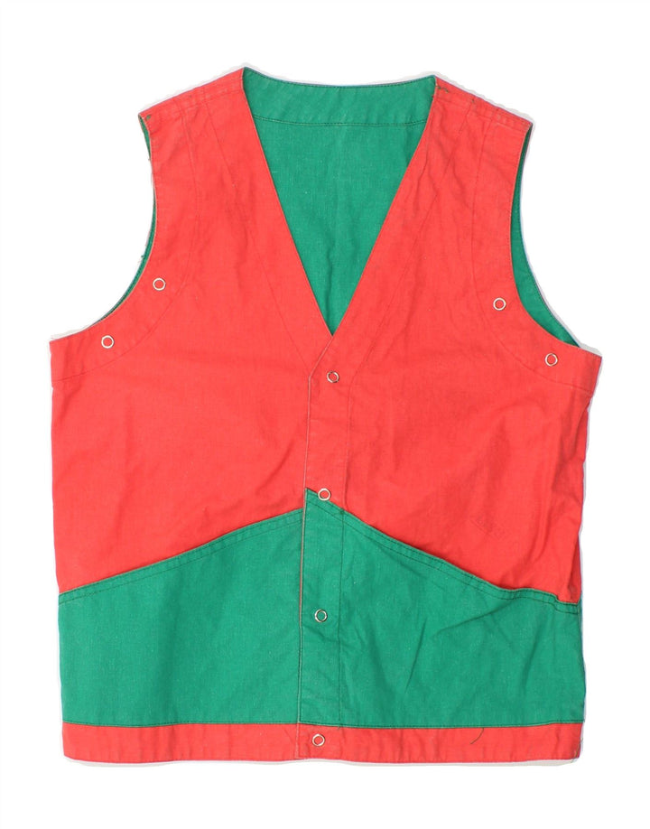 VINTAGE Mens Waistcoat Small Red Colourblock Vintage Vintage and Second-Hand Vintage from Messina Hembry 