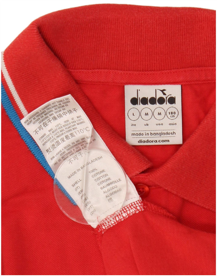 Diadora herre poloshirt Medium rød bomuld
